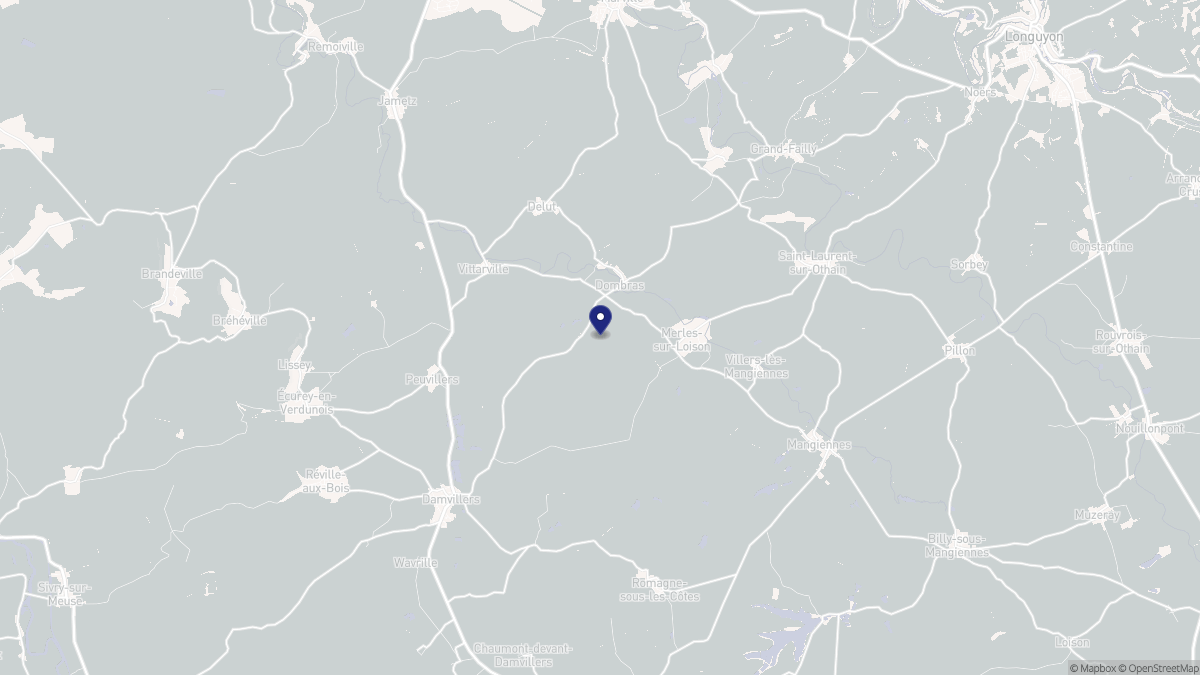 Aperçu cartographique de Dombras, centré sur la commune