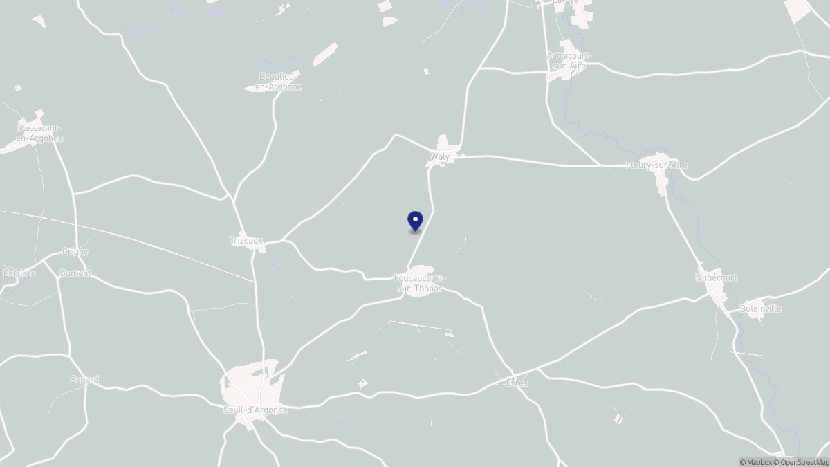 Aperçu cartographique de Foucaucourt-sur-Thabas, centré sur la commune