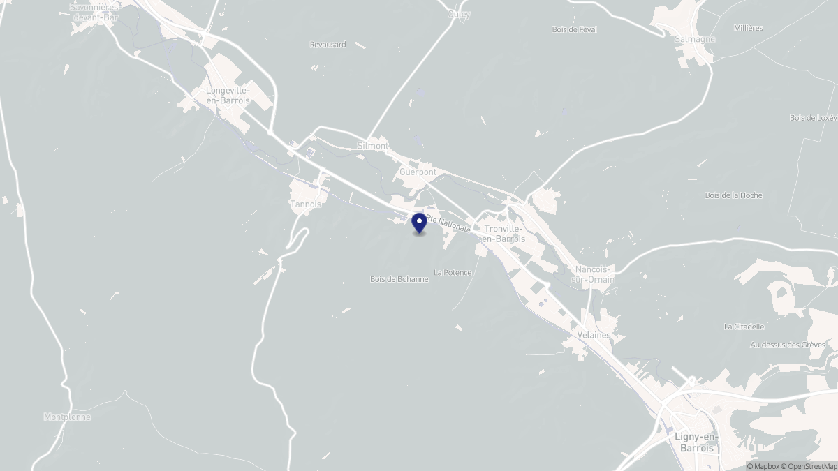 Aperçu cartographique de Guerpont, centré sur la commune