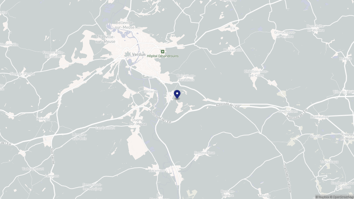 Aperçu cartographique de Haudainville, centré sur la commune