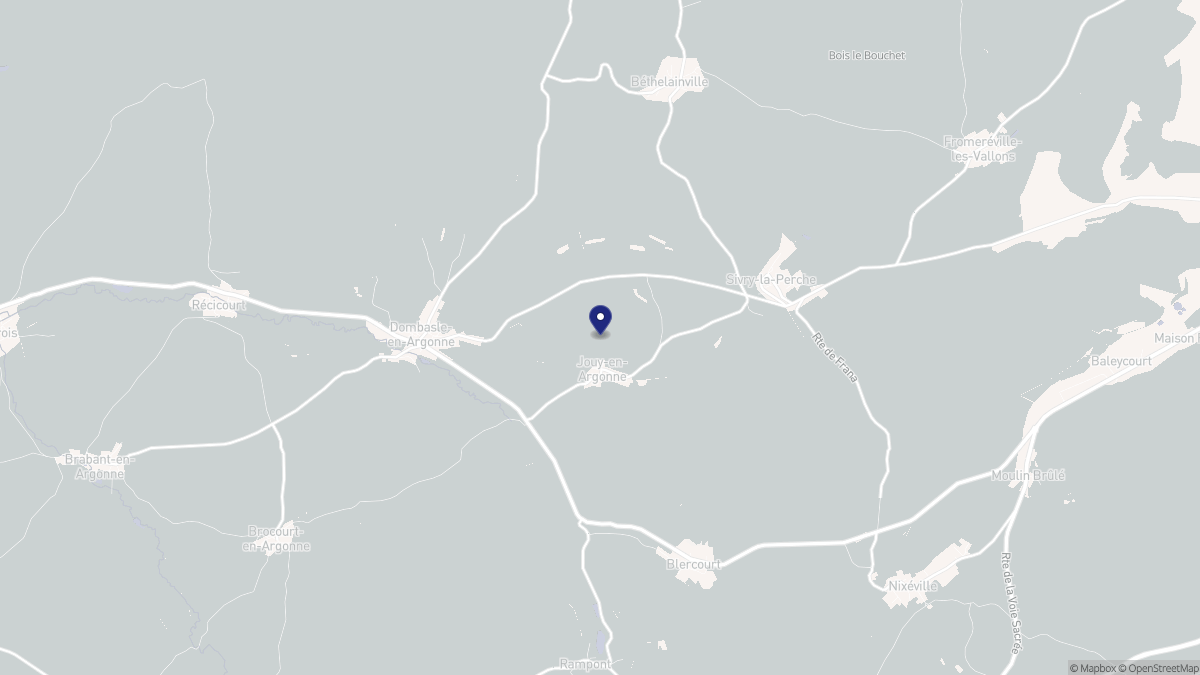 Aperçu cartographique de Jouy-en-Argonne, centré sur la commune
