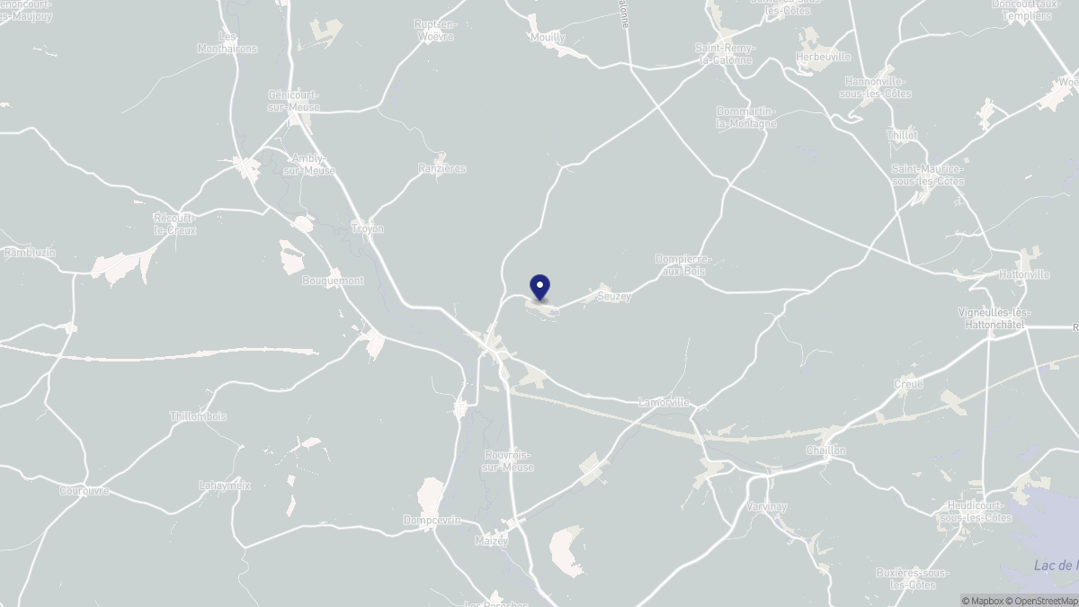 Aperçu cartographique de Lacroix-sur-Meuse, centré sur la commune
