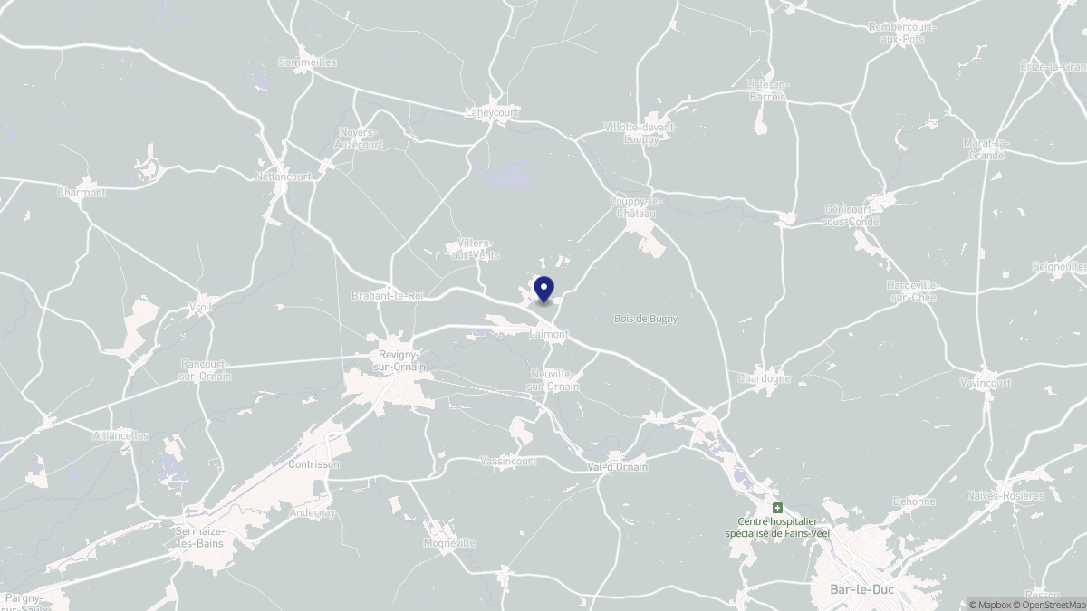 Aperçu cartographique de Laimont, centré sur la commune