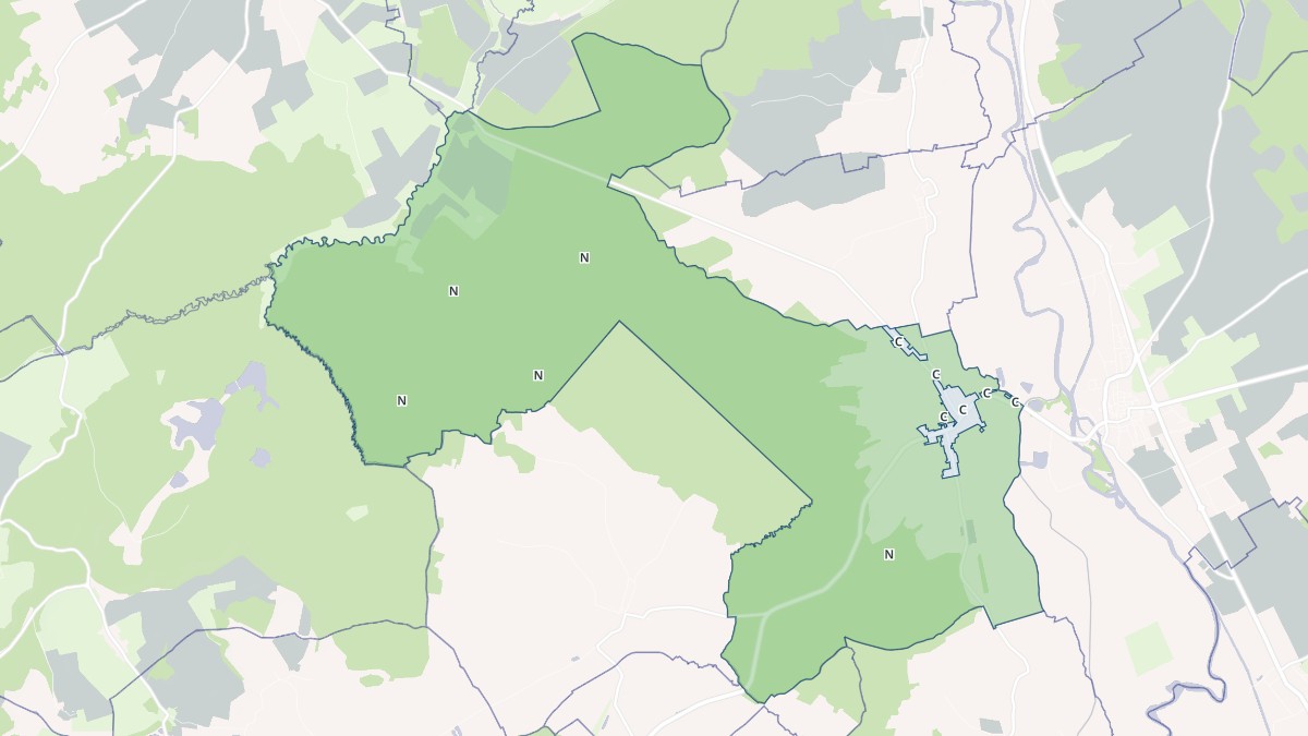 Aperçu cartographique de Laneuville-sur-Meuse, centré sur la commune