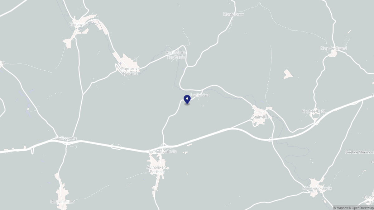 Aperçu cartographique de Lavincourt, centré sur la commune