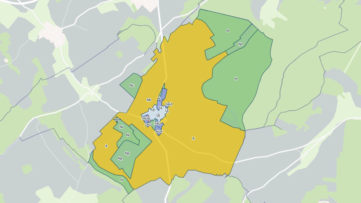 Aperçu cartographique de Lemmes, centré sur la commune