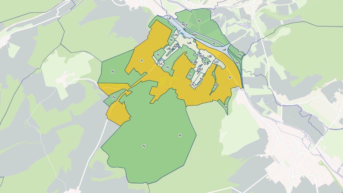 Aperçu cartographique de Lérouville, centré sur la commune