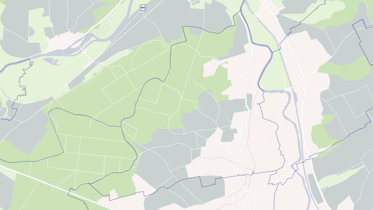 Aperçu cartographique de Luzy-Saint-Martin, centré sur la commune