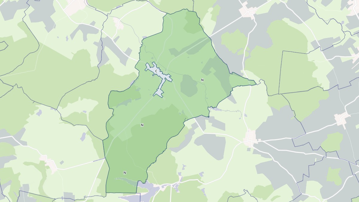 Aperçu cartographique de Mangiennes, centré sur la commune