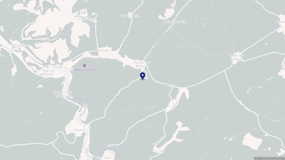 Aperçu cartographique de Marson-sur-Barboure, centré sur la commune