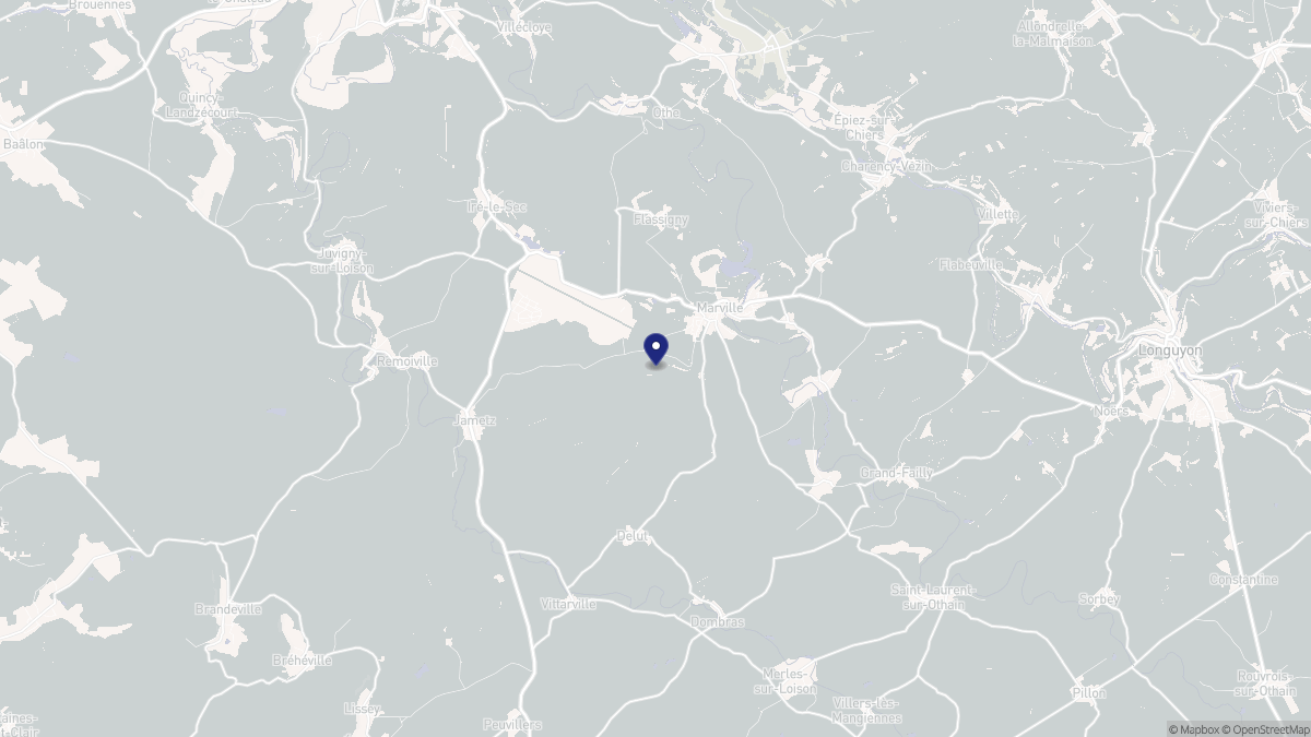 Aperçu cartographique de Marville, centré sur la commune
