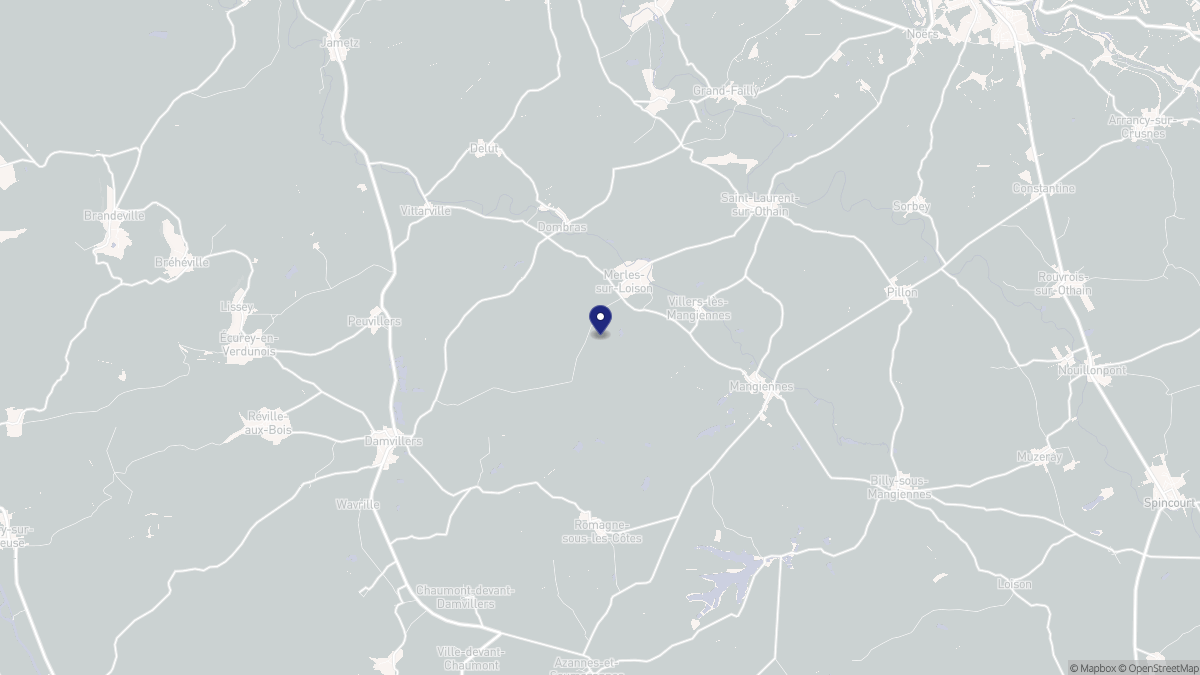 Aperçu cartographique de Merles-sur-Loison, centré sur la commune
