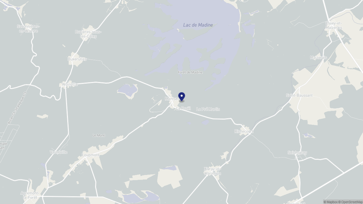 Aperçu cartographique de Montsec, centré sur la commune