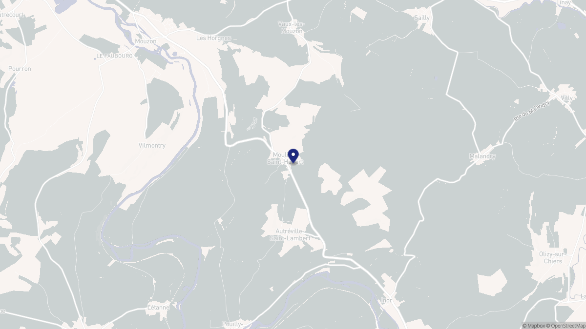 Aperçu cartographique de Moulins-Saint-Hubert, centré sur la commune
