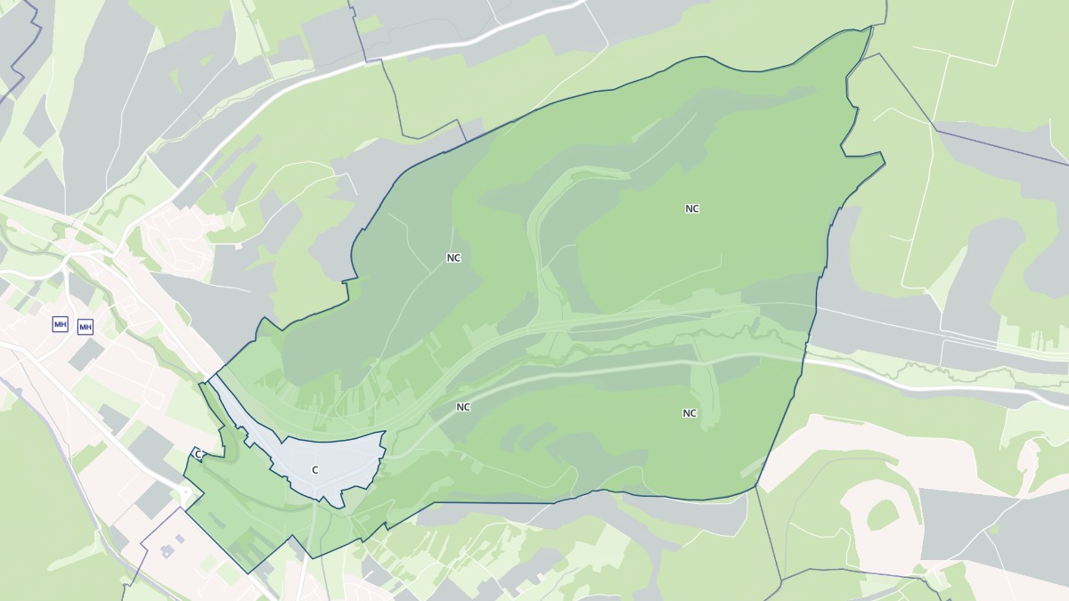 Aperçu cartographique de Nançois-sur-Ornain, centré sur la commune