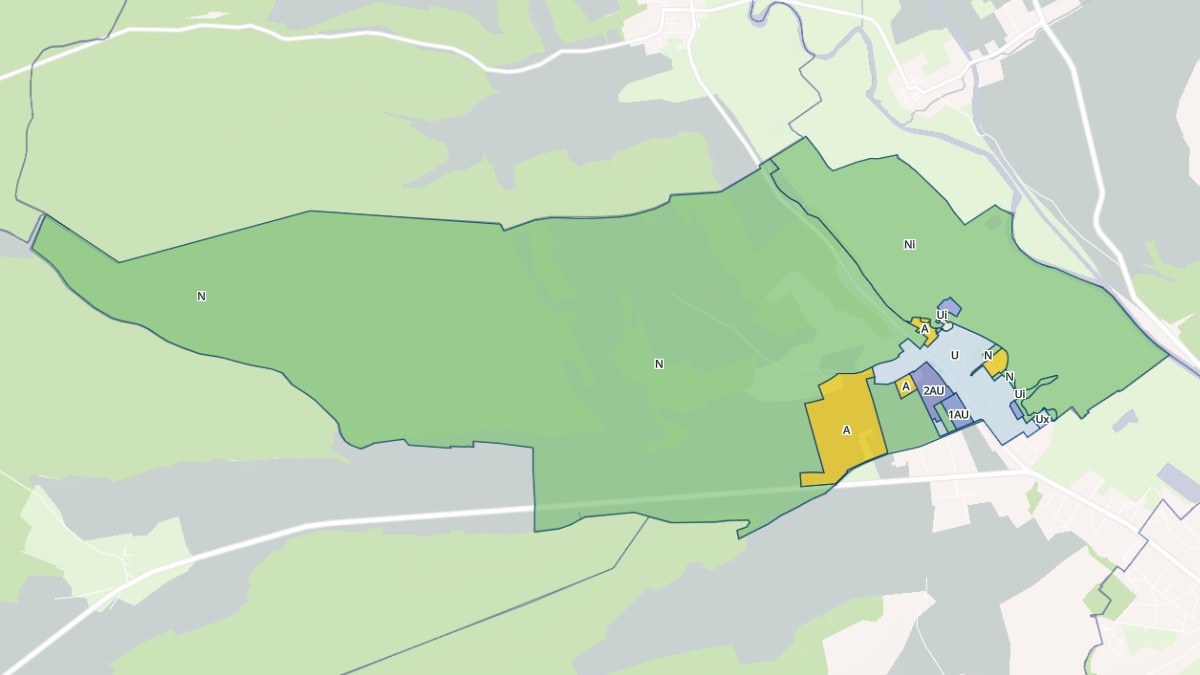 Aperçu cartographique de Les Paroches, centré sur la commune