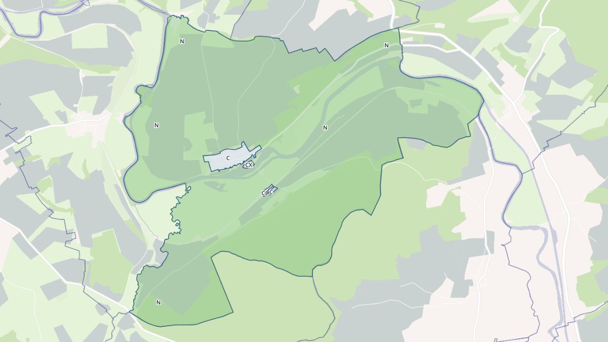 Aperçu cartographique de Pouilly-sur-Meuse, centré sur la commune