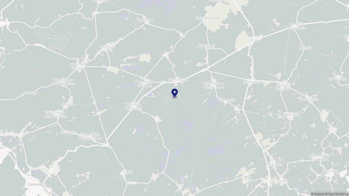 Aperçu cartographique de Rambucourt, centré sur la commune