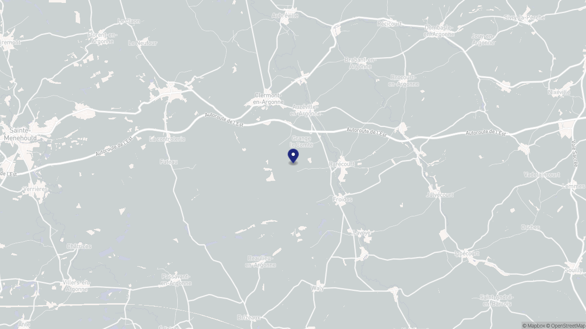 Aperçu cartographique de Rarécourt, centré sur la commune