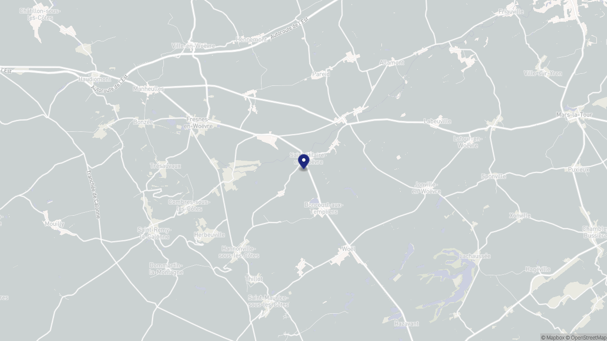 Aperçu cartographique de Saint-Hilaire-en-Woëvre, centré sur la commune