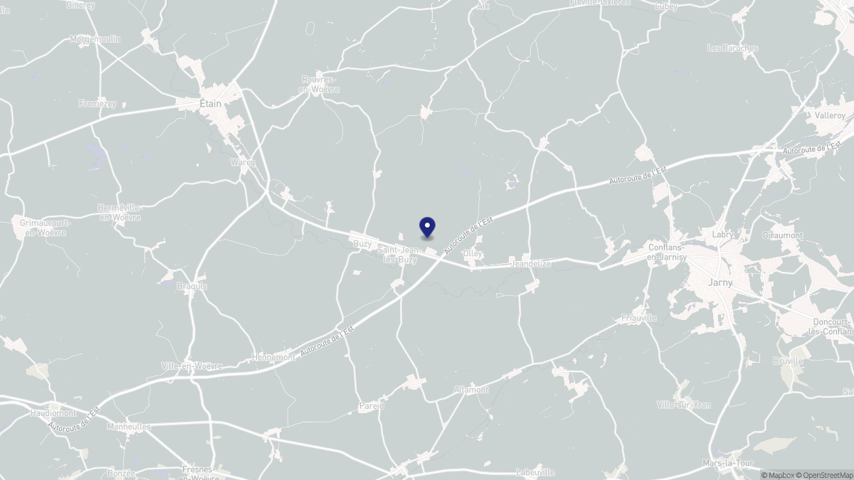 Aperçu cartographique de Saint-Jean-lès-Buzy, centré sur la commune