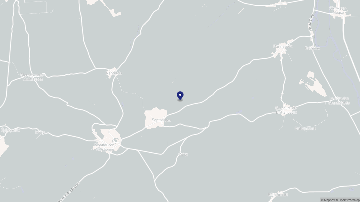 Aperçu cartographique de Septsarges, centré sur la commune