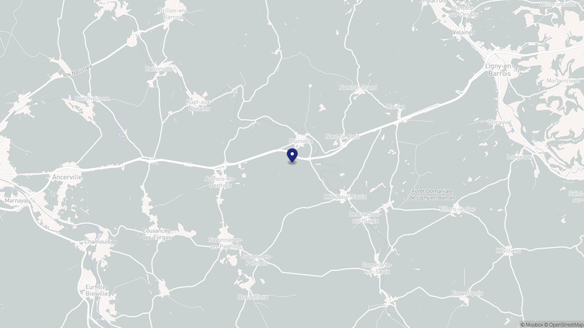 Aperçu cartographique de Stainville, centré sur la commune