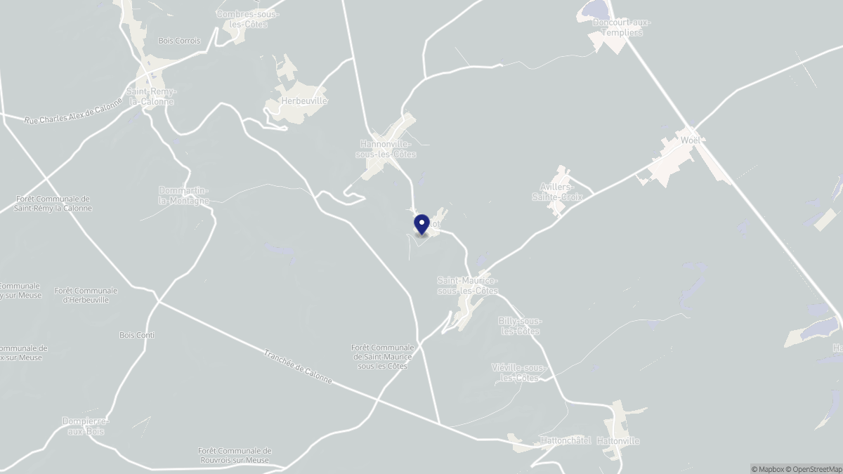 Aperçu cartographique de Thillot, centré sur la commune