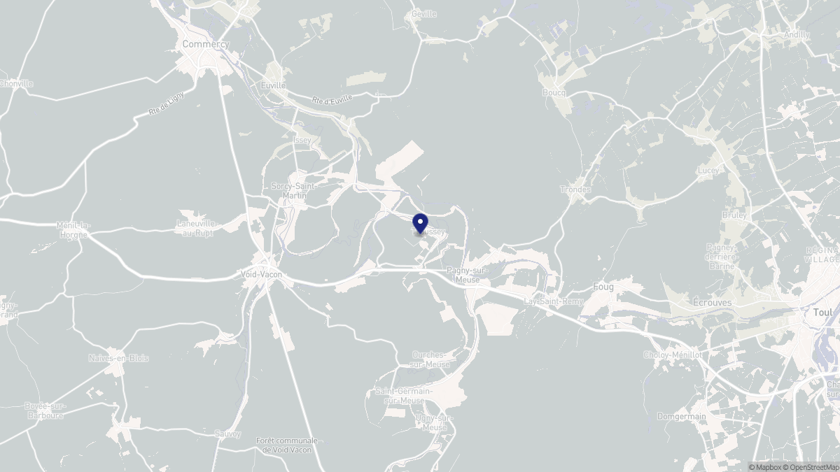 Aperçu cartographique de Troussey, centré sur la commune