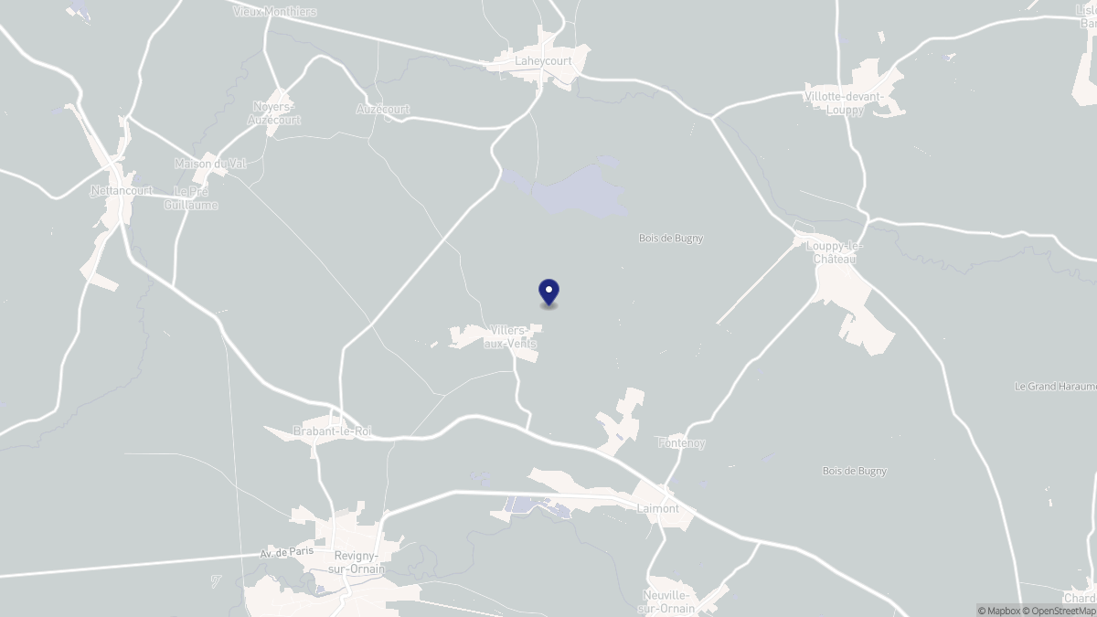Aperçu cartographique de Villers-aux-Vents, centré sur la commune