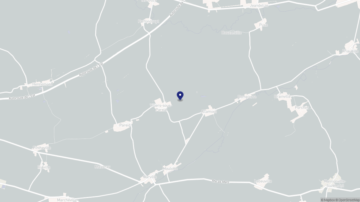 Aperçu cartographique de Villers-sous-Pareid, centré sur la commune