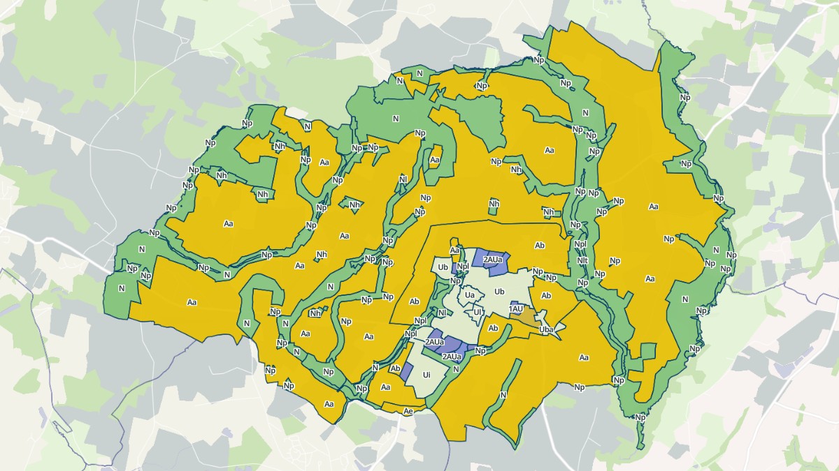 Aperçu cartographique de Berric, centré sur la commune