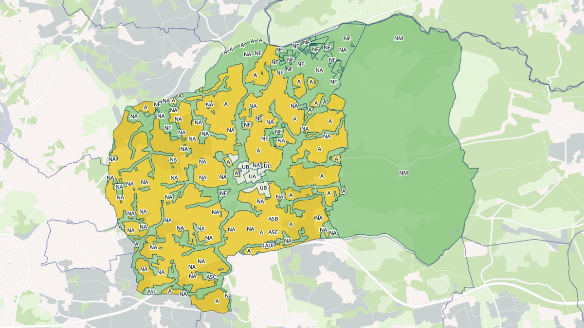 Aperçu cartographique de Campénéac, centré sur la commune