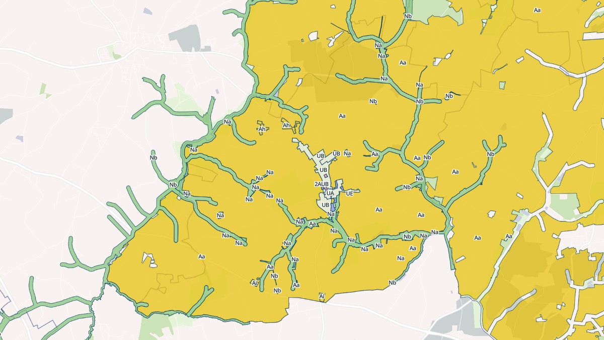 Aperçu cartographique de Kerfourn, centré sur la commune