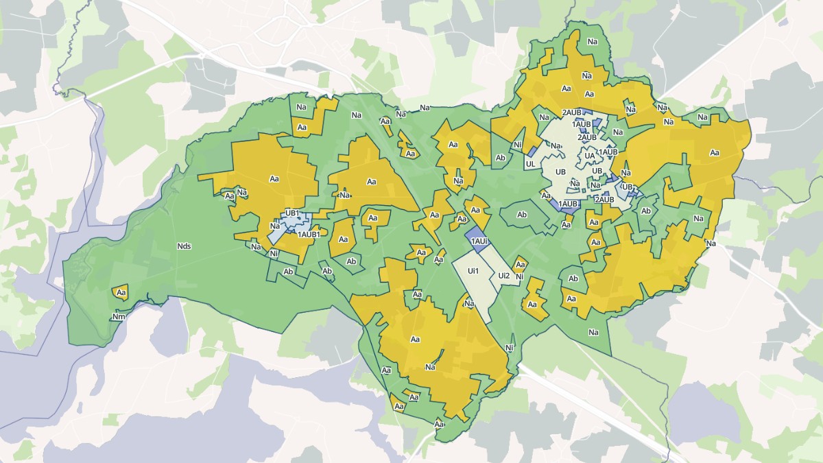 Aperçu cartographique de Landaul, centré sur la commune