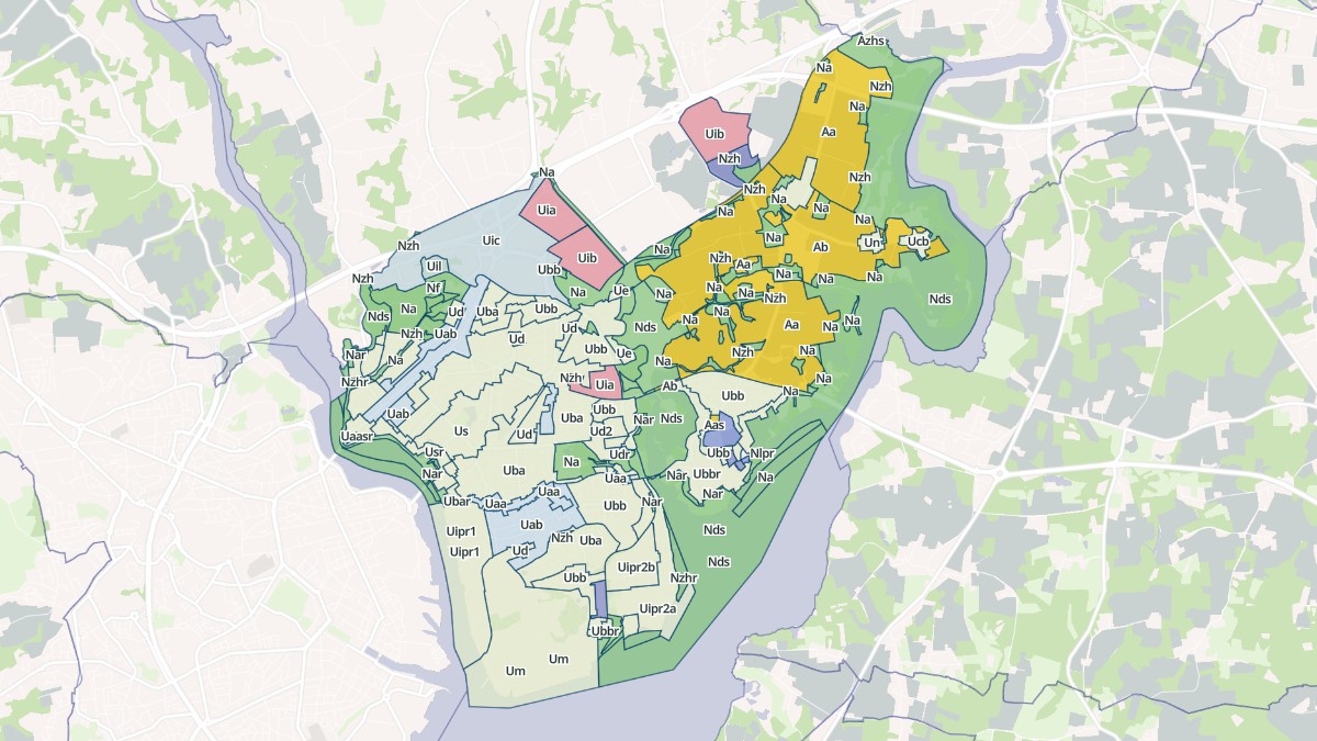 Aperçu cartographique de Lanester, centré sur la commune