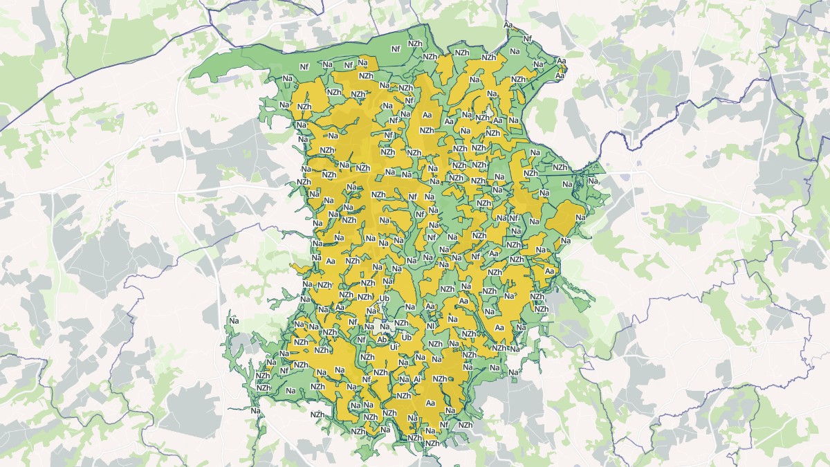 Aperçu cartographique de Langonnet, centré sur la commune