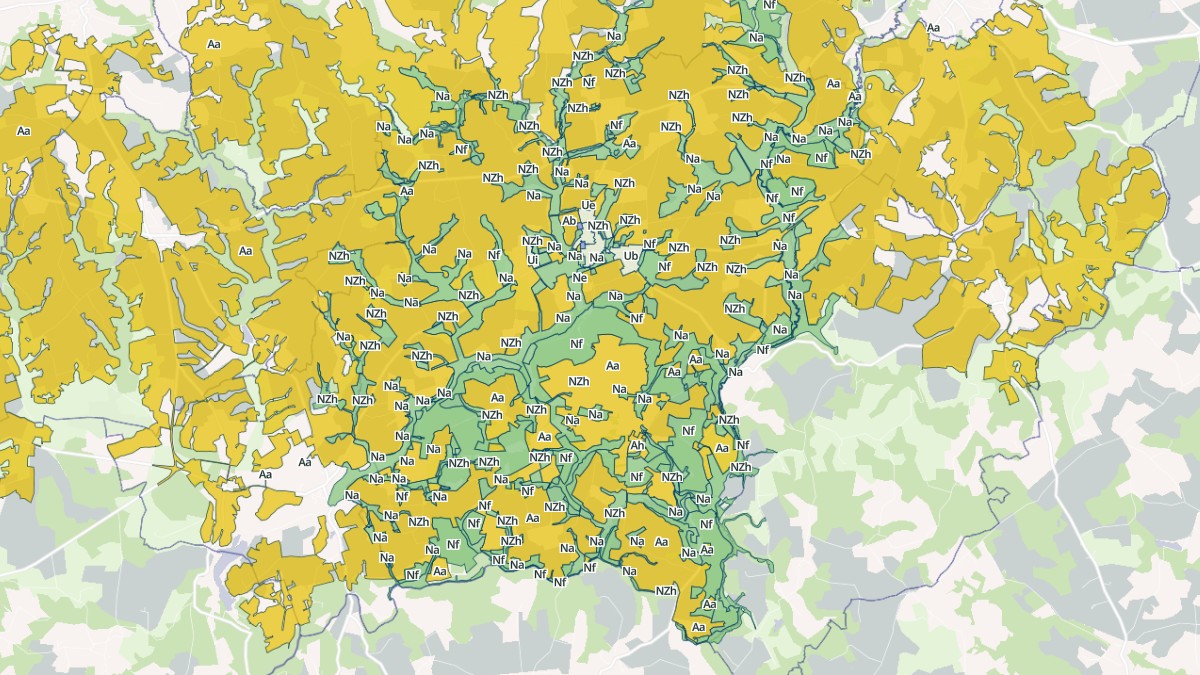 Aperçu cartographique de Lignol, centré sur la commune