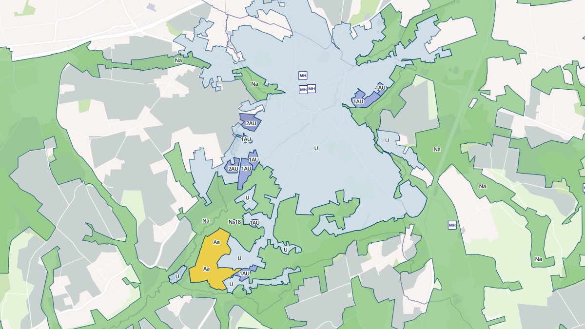 Aperçu cartographique de Locminé, centré sur la commune