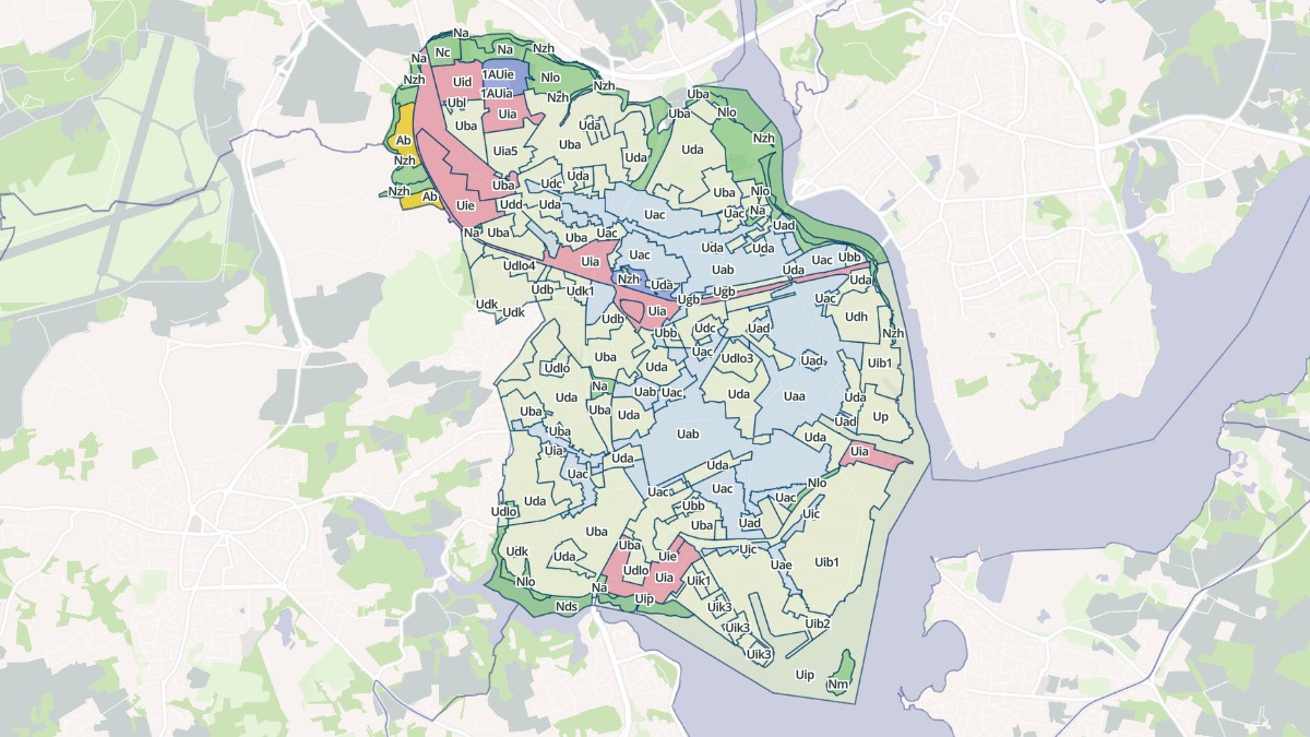 Aperçu cartographique de Lorient, centré sur la commune