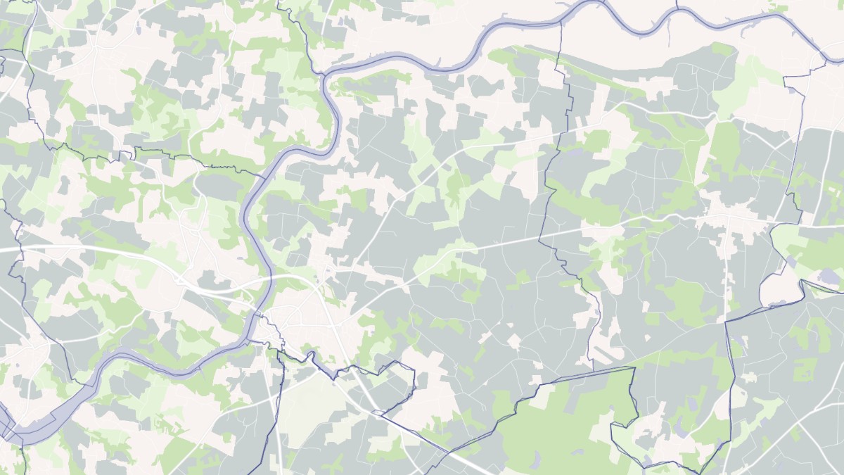 Aperçu cartographique de Nivillac, centré sur la commune