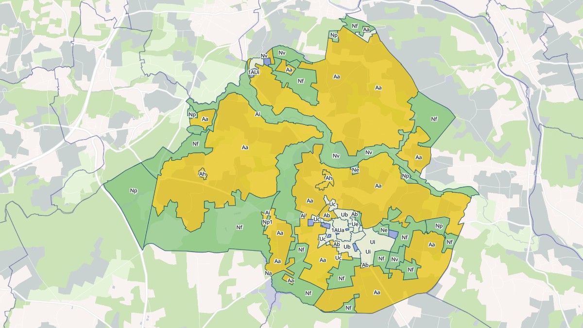 Aperçu cartographique de Pleucadeuc, centré sur la commune