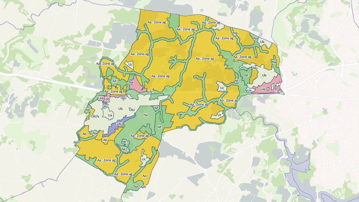 Aperçu cartographique de Ploeren, centré sur la commune