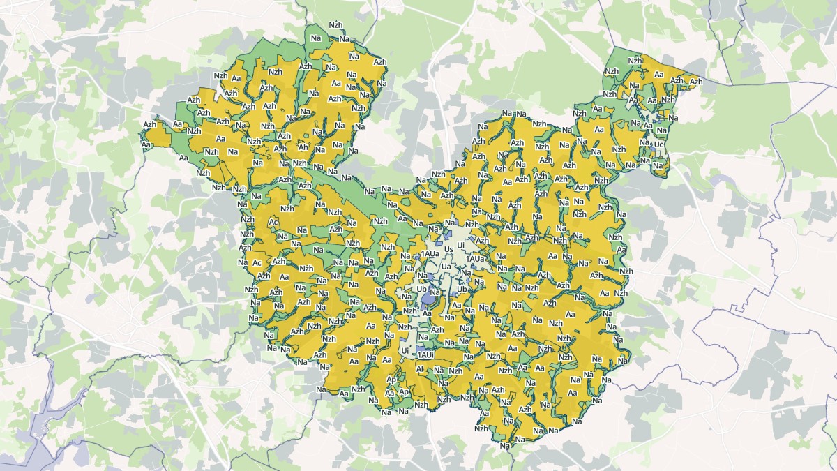 Aperçu cartographique de Pluvigner, centré sur la commune