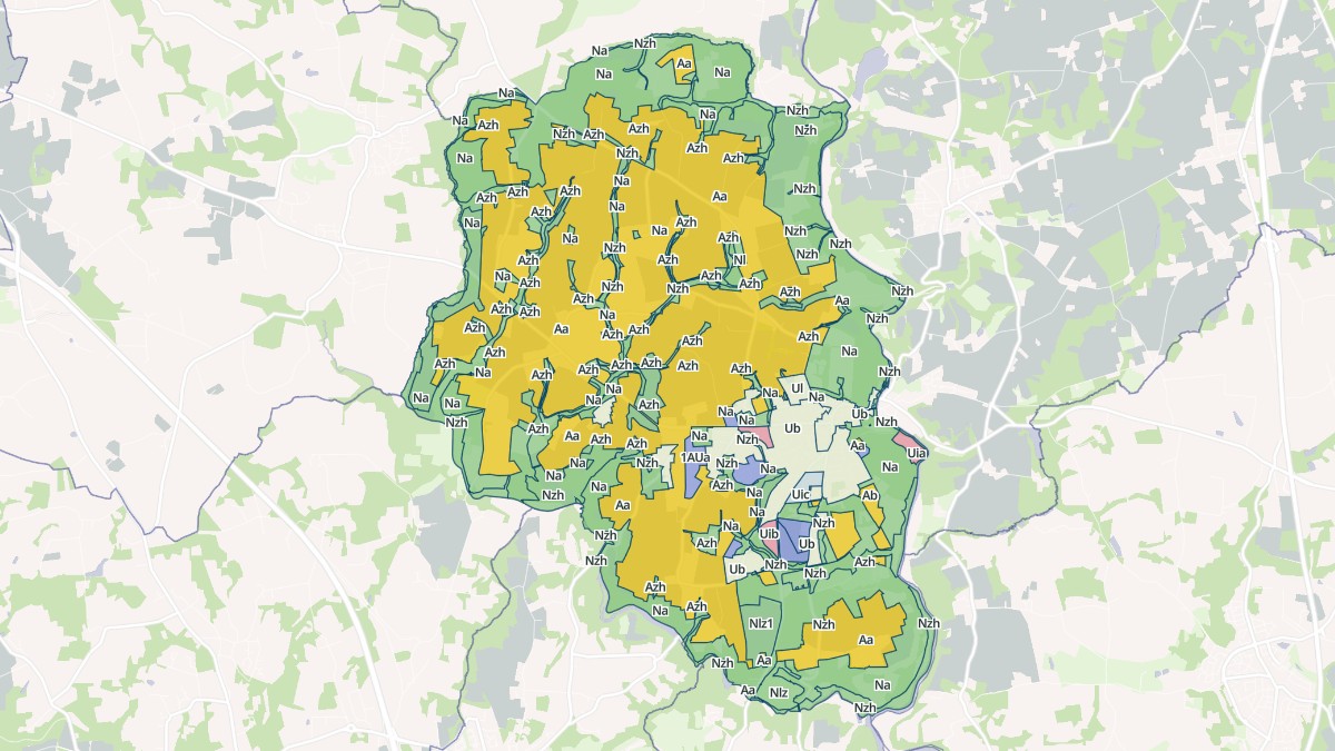Aperçu cartographique de Pont-Scorff, centré sur la commune