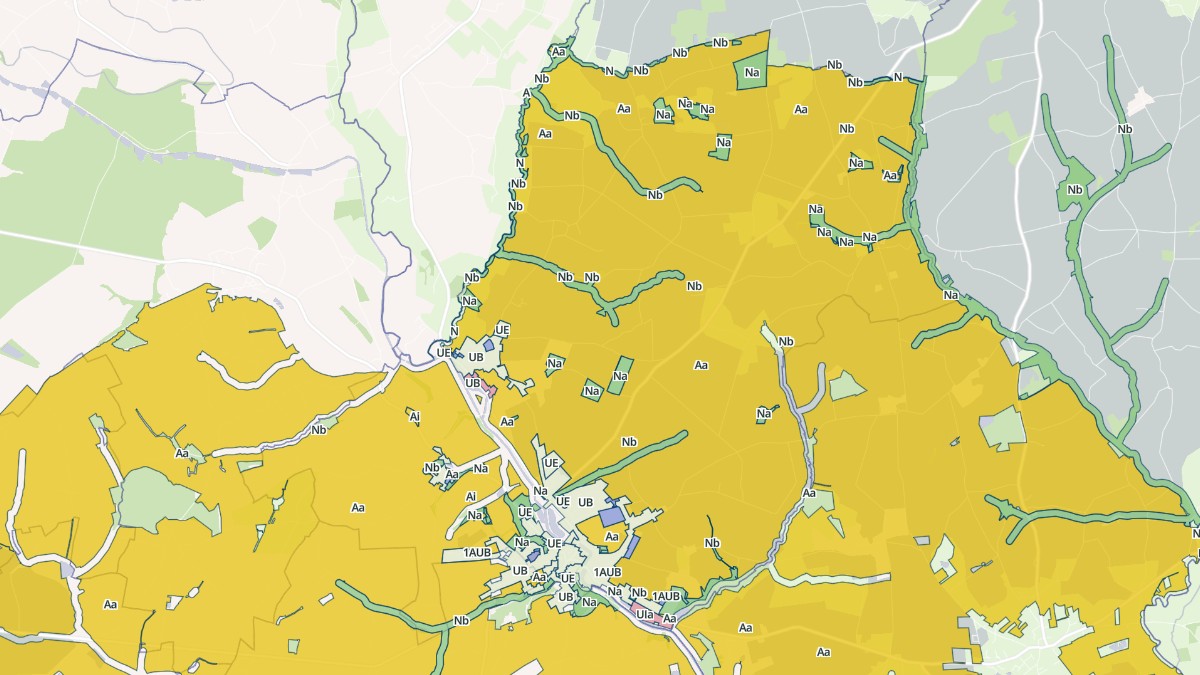 Aperçu cartographique de Rohan, centré sur la commune