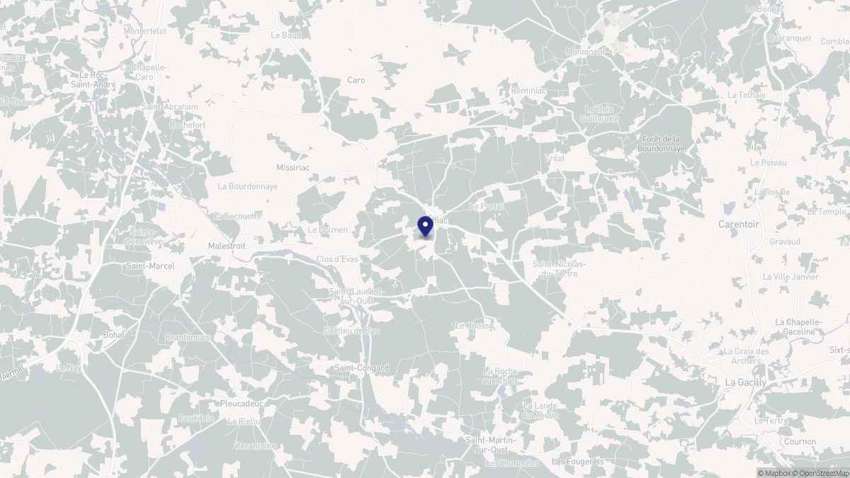 Aperçu cartographique de Ruffiac, centré sur la commune