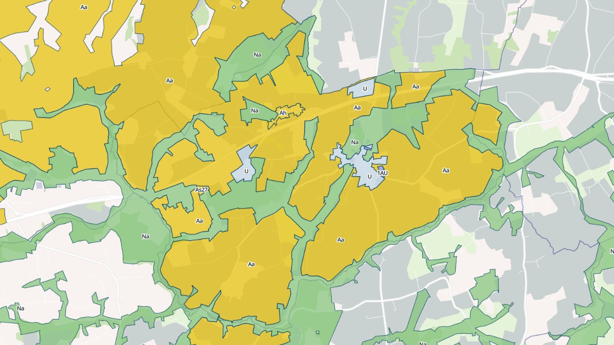 Aperçu cartographique de Saint-Allouestre, centré sur la commune
