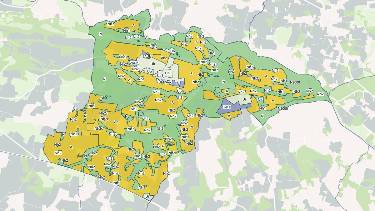 Aperçu cartographique de Saint-Jacut-les-Pins, centré sur la commune
