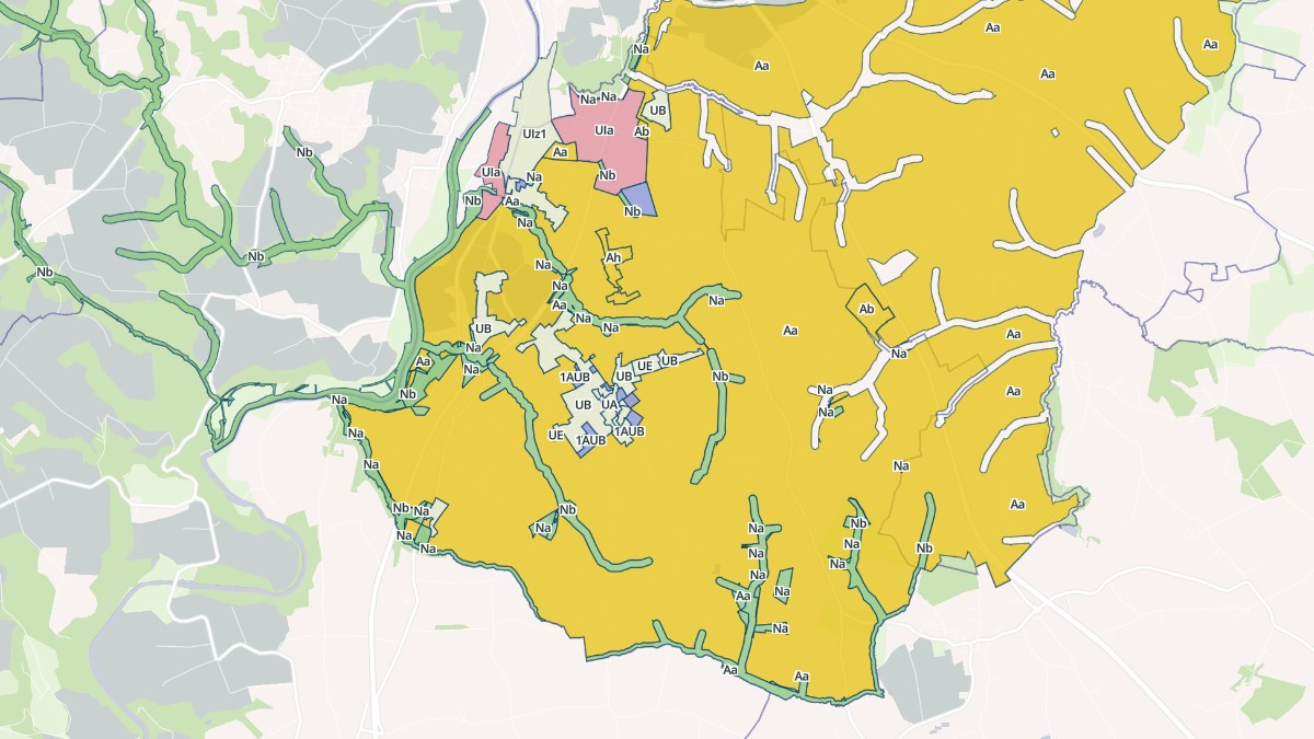 Aperçu cartographique de Saint-Thuriau, centré sur la commune